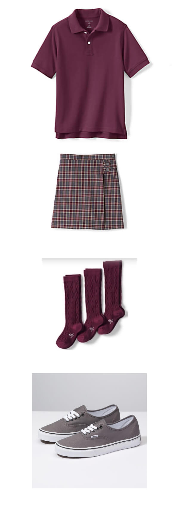 Girls Fall And Spring Uniform