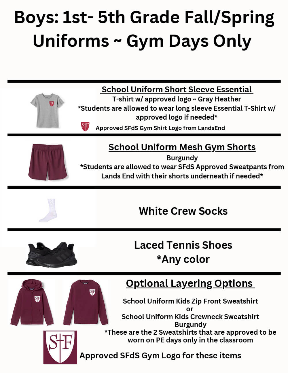 Boys Fall & Spring Uniform