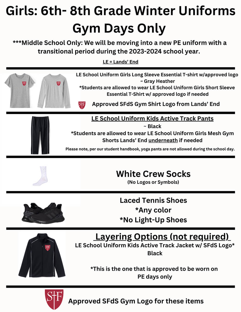 Girls Winter Gym Uniform