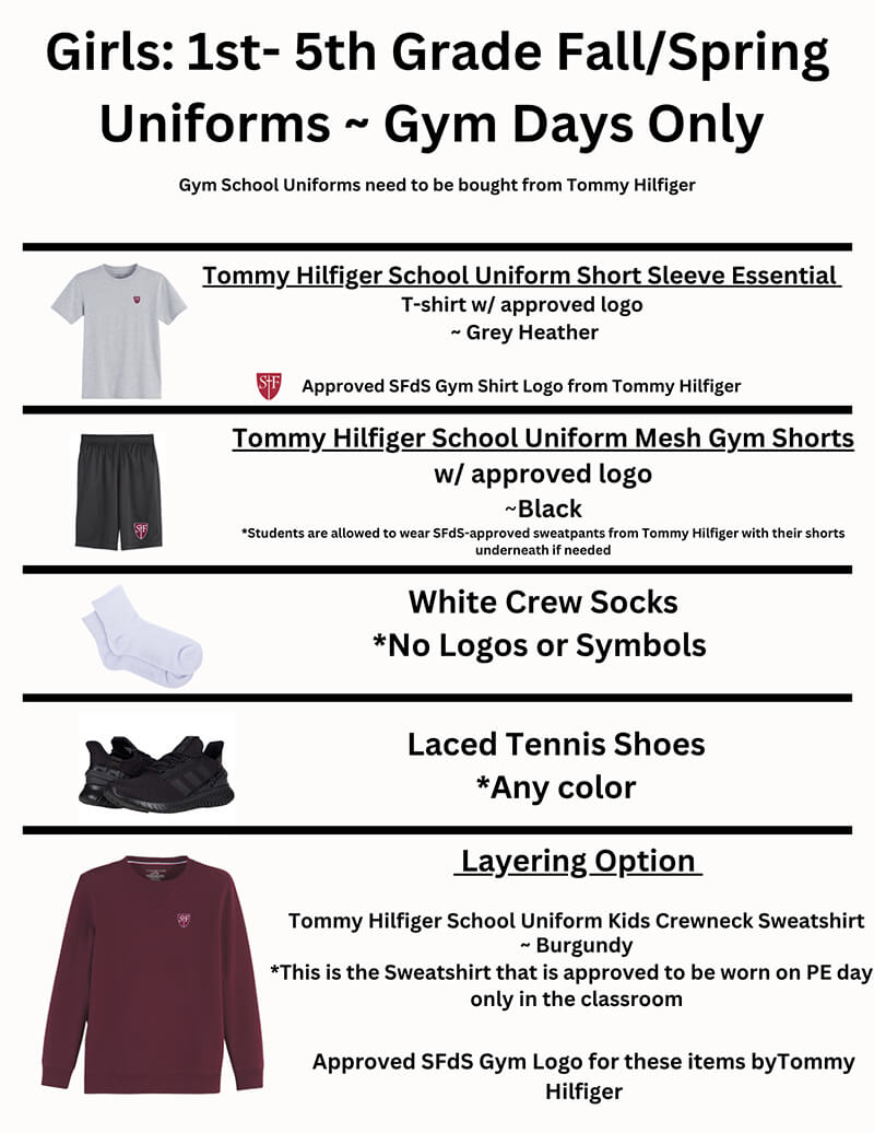 Girls Fall And Spring Gym Uniform