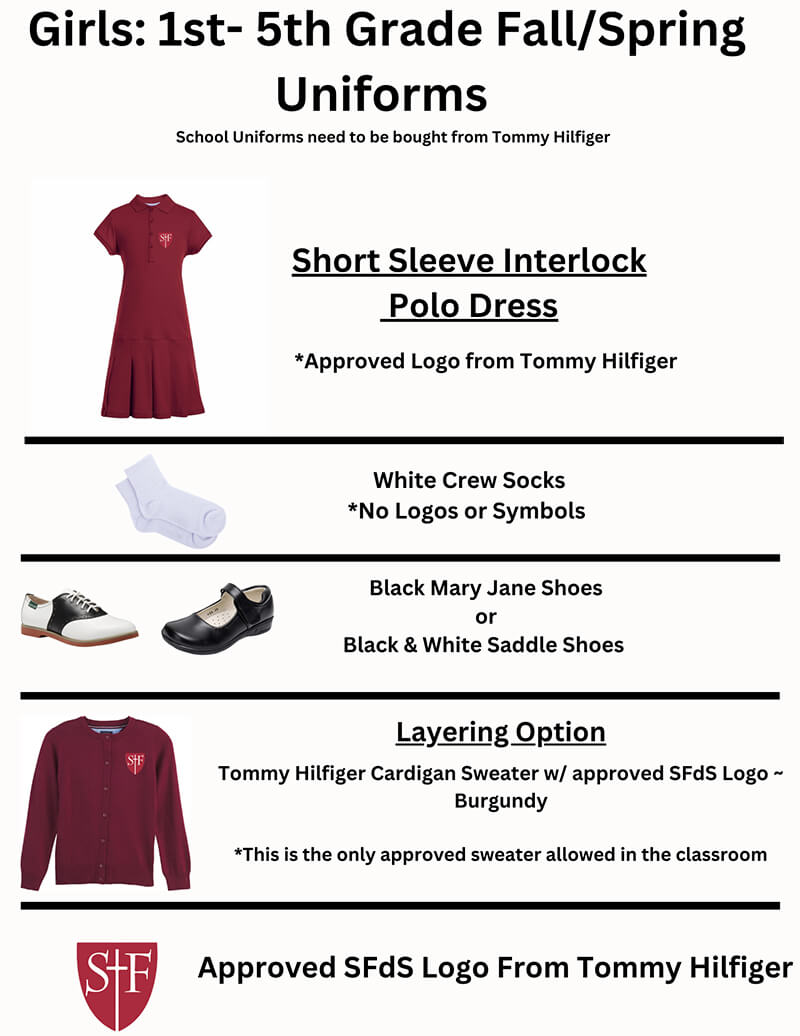 Girls Fall And Spring Uniform