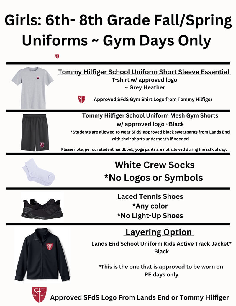 Girls Fall And Spring Gym Uniform